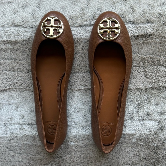 NEW Tory Burch FLAT Chelsea Ballet Flat in Royal Tan Size 11 - Picture 3 of 14